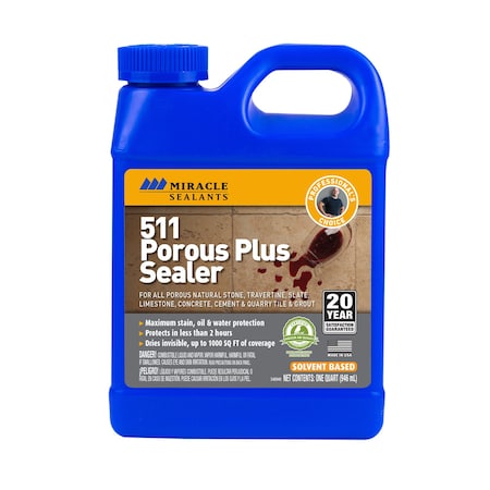Miracle Sealants Quart, Quart, Transparent, 511 Pourous Plus PLUSQT6